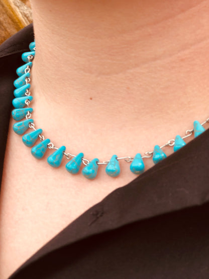 Turquoise Teardrop Necklace